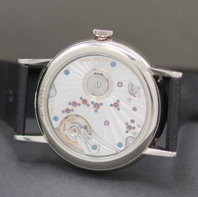 27172620d - NOMOS GLASHÜTTE Herrenarmbanduhr Lambda 49 in WG 750/000 Referenz 931, Handaufzug, ...
