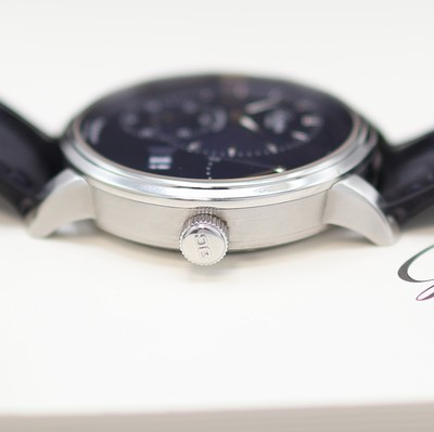 27172621d - GLASHÜTTE ORIGINAL PanoReserve Herrenarmbanduhr in Stahl, Handaufzug, beids. vergl. ...