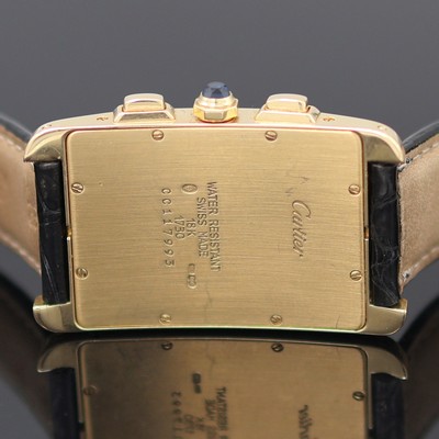 27172625d - CARTIER Tank Americaine Armbandchronograph in GG 750/000 Referenz 1730, quarz, großes ...