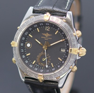 27172626a - BREITLING Duograph Herrenarmbanduhr Referenz B15047, Automatik, Edelstahl/Gold, Boden u. ...