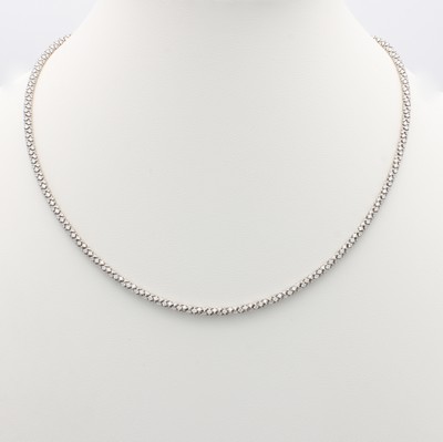 Image Brillantcollier, WG 750/000, angedeutete Schlangenkette rundum bes. m. Brill. zus. ca. ...