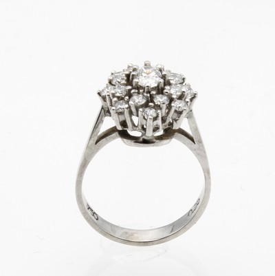 Image Ring mit Brillanten, WG 750/000, Brill. zus.ca. 0.95 ct feines Weiß/si, RW ca. 53 ...