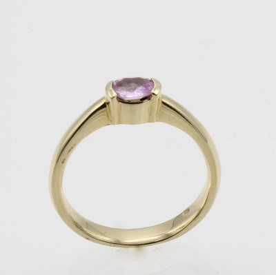 Image Ring mit Turmalin, GG 585/000, ovaler, fac.,rosa Turmalin, RW ca. 56 Schätzpreis: 1120, ...