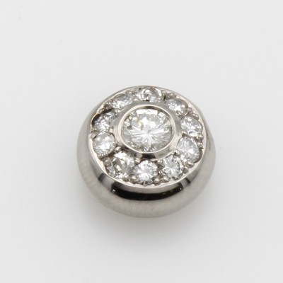 Image Anhänger mit Diamant und Brillanten, WG 750/000, Diam. im Altschliff ca. 0.24 ct u. ...