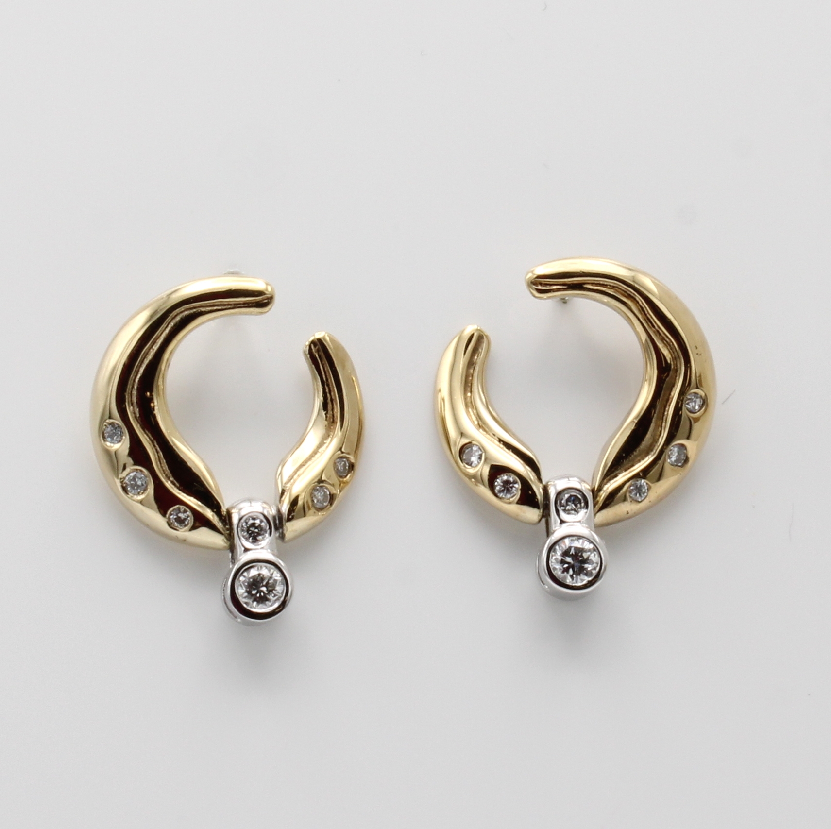 Image 27182699 - Paar Ohrstecker mit Brillanten, GG/WG 585/ 000, Brill. zus. ca. 0.26 ct Weiß/si ...